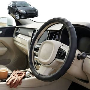 Australian Goose Steering Wheel Cover for Mazda 3 2009 - 2013 (BL) Circle Black