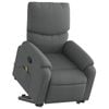 vidaXL Stand up Massage Recliner Chair Armchair Single Sofa Dark Grey Fabric