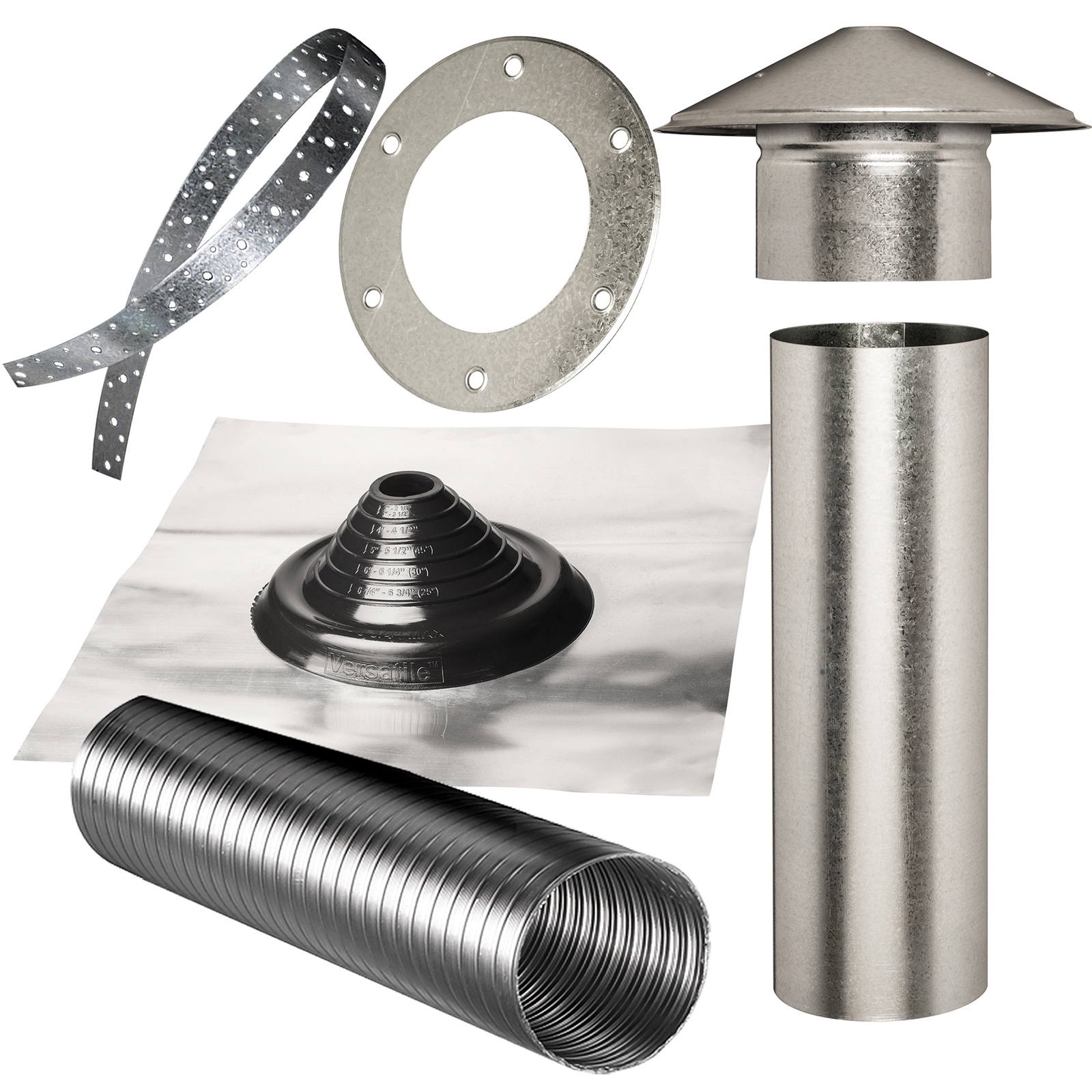 Abey 150mm Steel Roof Rangehood Flue Kit