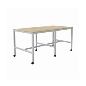 Olg Axis Bar Leaner White Frame New Oak Smooth Top L2400mm X W1200mm