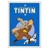 Galrie The Adventures of Tintin Iconic Art Print - Classic Comic Cover Decoration, White Frame, A4 21 x 30cm (8 x 12inch)