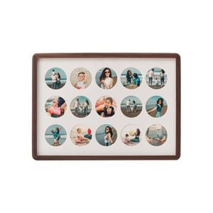 VeeArt Wooden Collage Photo Frame Walnut A3 Elliot Series