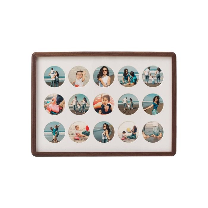 VeeArt Wooden Collage Photo Frame Walnut A3 Elliot Series