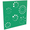 ProtectorAl 300-1200w x 300-1200h Light Green/Gloss White Fireworks Unframed Composite Deco Panel
