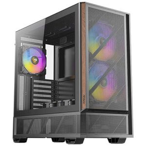 Antec P30 ARGB Mid Tower, 478×222×465 mm, Steel+Plastic+Wood, ATX/mATX/ITX, 4mm TG, 2xUSB3.0, Type-C, 7 slots, 2/1×3.5'/2.5
