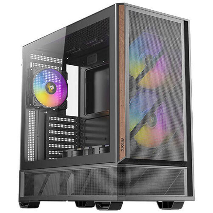 Antec P30 ARGB Mid Tower, 478×222×465 mm, Steel+Plastic+Wood, ATX/mATX/ITX, 4mm TG, 2xUSB3.0, Type-C, 7 slots, 2/1×3.5'/2.5