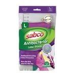 Sabco Large Antibacterial Latex Gloves - 1 Pair