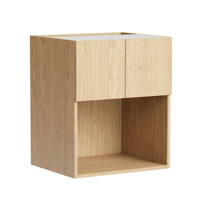 Kaboodle 600mm Honey Oak Modern Wall Microwave Cabinet