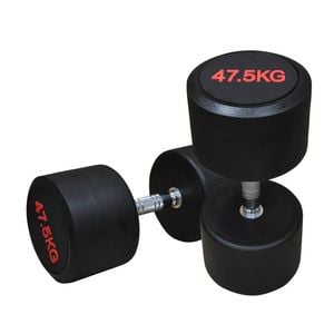 2 Pack of 47.5kg Commercial Grade Rubber Coated Dumbbell Hand Weight Total 95kg