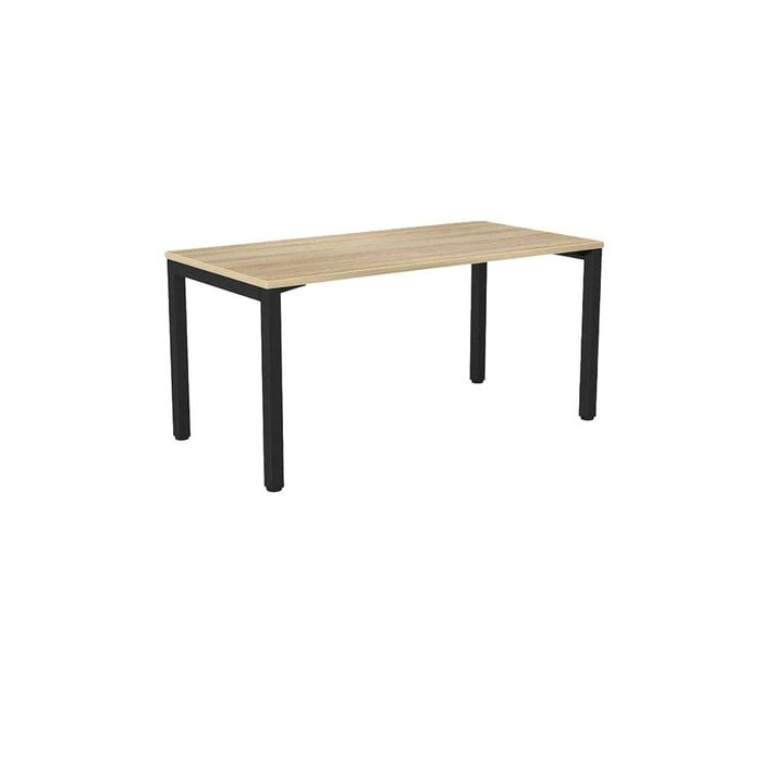 Olg Axis Table 4 Leg Black Frame New Oak Smooth Top L1500mm X W750mm