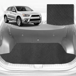 6D Diamond Car Boot Mat for Mitsubishi ASX (GA)2010-Current-Cargo Mat-Black-Outback GT