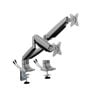 Brateck Ldt82-c024uc Dual Screen Heavy-duty Gas Spring Monitor Arm With Usb Ports For Most 17'~35' Monitors, Matte Silver(new)