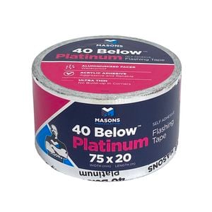 Masons 75mm x 20m 40 Below Platinum Flashing Tape - 75mm