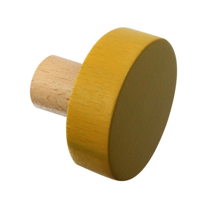 Adoored 38mm Mustard Round Cabinet Knob - 4 Pack