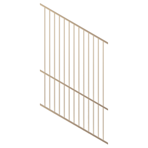 ProtectorAl 0350-1200W x 1800H Primrose Raked 16-30º Flat Top Pool Fence Panel