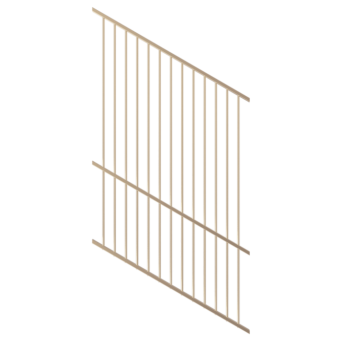 ProtectorAl 0350-1200W x 1800H Primrose Raked 16-30º Flat Top Pool Fence Panel