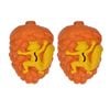 2x Petopia Ultra Tough 10cm Rubber Pine Cone Dog Toy Chew Treat/Reward Small Red