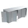 Build-a-Shed 1.2 x 5.2 x 2.0m Zinc Skillion Double Plus Double Hinged Side Doors Shed