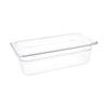 Vogue Gastronorm Food Pan Clear Polycarbonate Gn 1/3 100mm Deep Commercial Kitchen Storage Container
