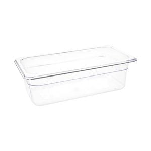 Vogue Gastronorm Food Pan Clear Polycarbonate Gn 1/3 100mm Deep Commercial Kitchen Storage Container