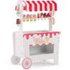 Costway Kid Ice Cream Cart Pretend Play Shop Dessert Food Truck Toy Red