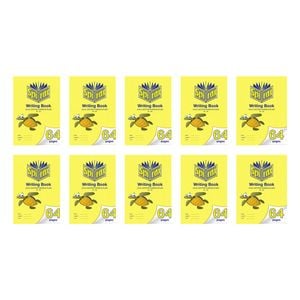 10x Spirax 163 Writing Book 33.5x24cm 64 Pages 24mm Dotted Thirds Yellow