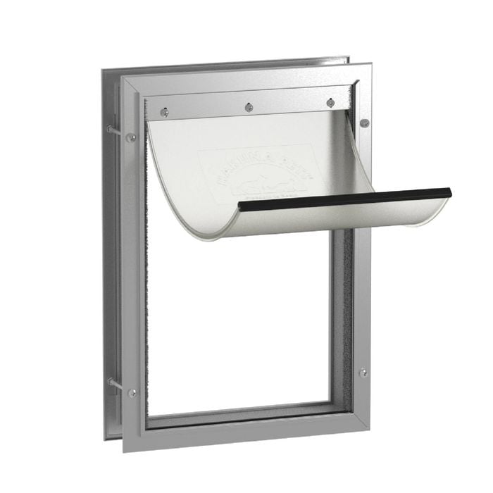 Hakuna Pets Large Silver Deluxe Aluminium Pet Door