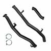 Ignite Exhausts Dpf Back For Toyota Landcruiser 79 Series V8 S/cab 3.5" With Straight Pipe Black Aluminised Steel