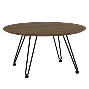 Modern Furniture CORWIN Round Coffee Table 70cm - Walnut