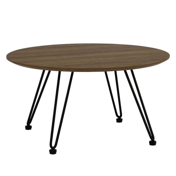 Modern Furniture CORWIN Round Coffee Table 70cm - Walnut