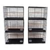 Set of 6 Canary Finch Budgie Breeding Bird Cage 60x41x41cm Black Breeding Bird Cage