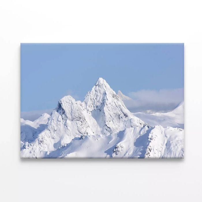 Snow-Covered Mountain   Print 100% Australian Made 75 x 50cm  (Stretched)