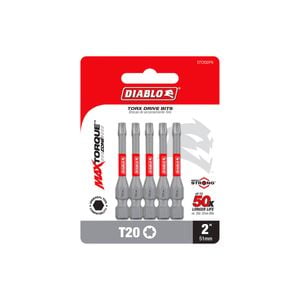 Diablo Power Bit T20 2" 5 Pack