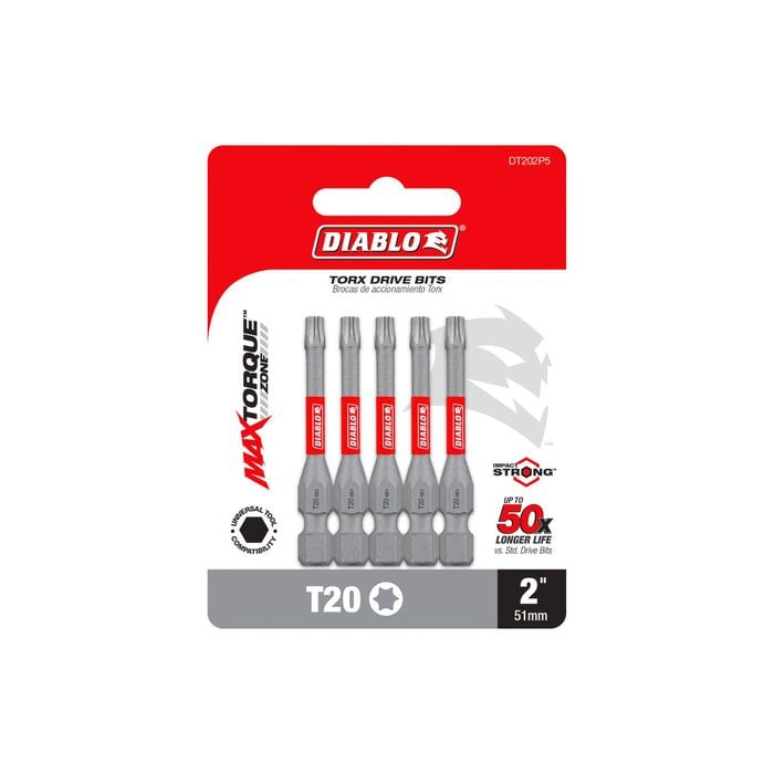 Diablo Power Bit T20 2" 5 Pack