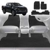 6D Diamond Car Floor Mats for Mazda BT-50 Dual Cab 2011-2020-Full Set-Black-Outback GT