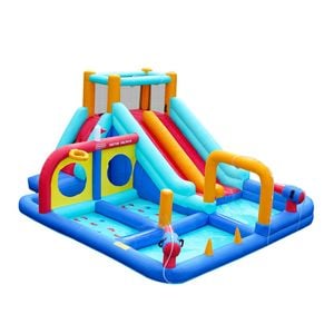 Doctor Dolphin 10-IN-1 Inflatable Water Park Dual Slides