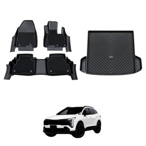 AUSGO Double-Layer Floor Mats & Boot Liner Set for KIA Sportage NQ5 PE 2025-Onwards With Subwoofer Car Floor Liners Cargo Mat