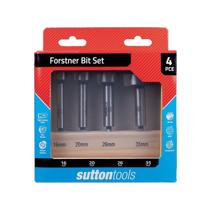 Sutton Tools 4 Piece Forstner Bit Set