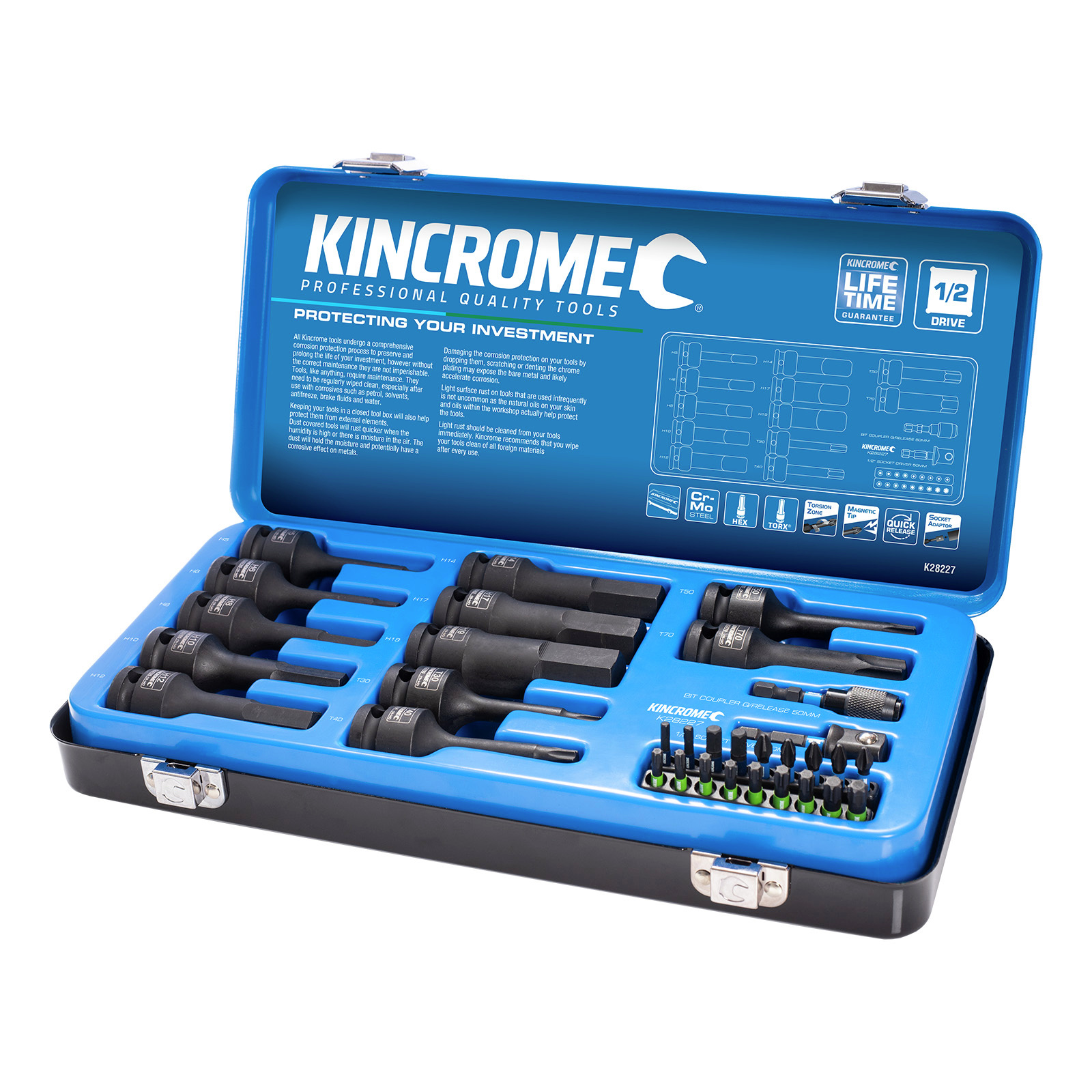 Kincrome 1/2" Torx & Hex Impact Socket Set - 32 Piece