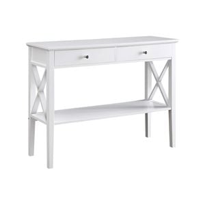 Long Island 2 Drawer Console Table White
