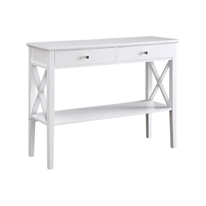 Long Island 2 Drawer Console Table White