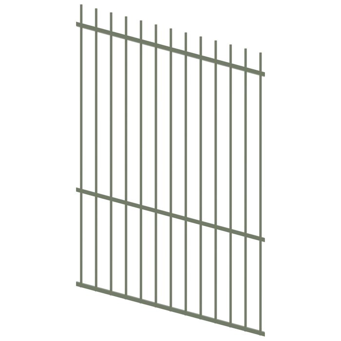 ProtectorAl 0350-1200mm x 1800mm Pale Eucalypt Picket Top Pool Fence Panel Raked Up to 15º