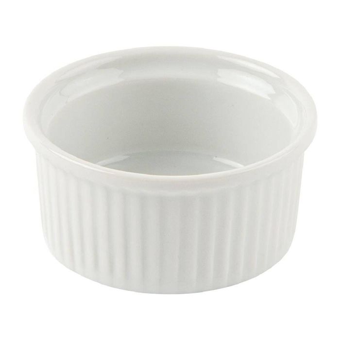 Olympia Whiteware Ramekins 70mm 12 Pack Porcelain Dipping Bowls Small Side Dishes Commercial Grade Kitchenware