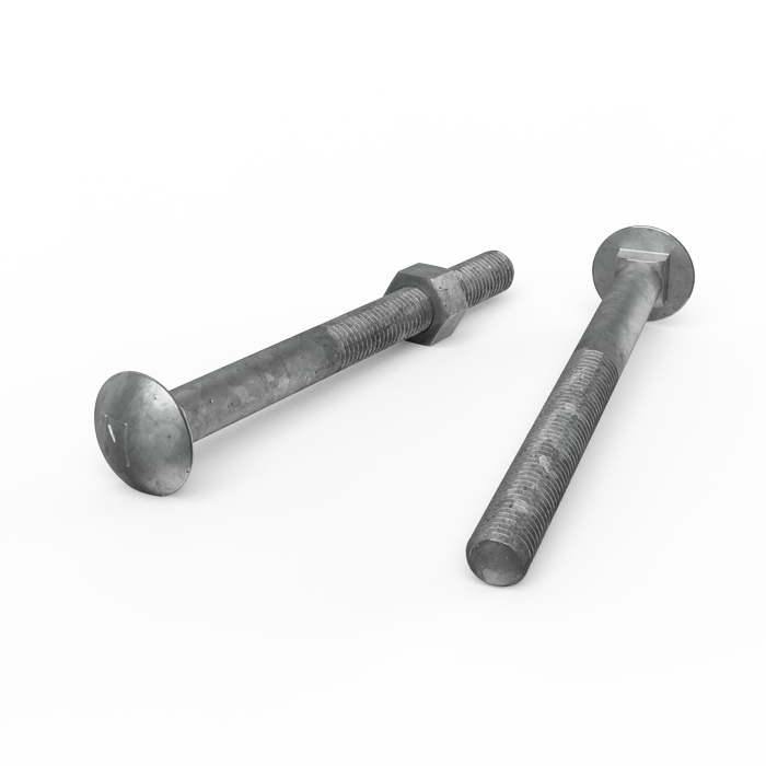 ZENITH M12 x 140mm Hot Dip Galvanised Cup Head Bolts & Nuts