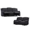 Anderson 2+3 Seater Fabric Electric Recliner Sofa Lounge Chair Set Jet Dark Grey