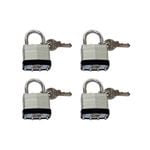 Syneco 40mm Laminated Steel Padlock - 4 Pack