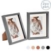 Nicola Spring Acrylic 3d Box Photo Frames With 5" X 7" Mounts - 8" X 10"  - Grey - Pack Of 2