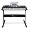 Karrera 61-Keys Electronic LED Keyboard Piano with Stand - Black