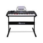 Karrera 61 Keys Electronic LED Keyboard Piano with Stand - Black