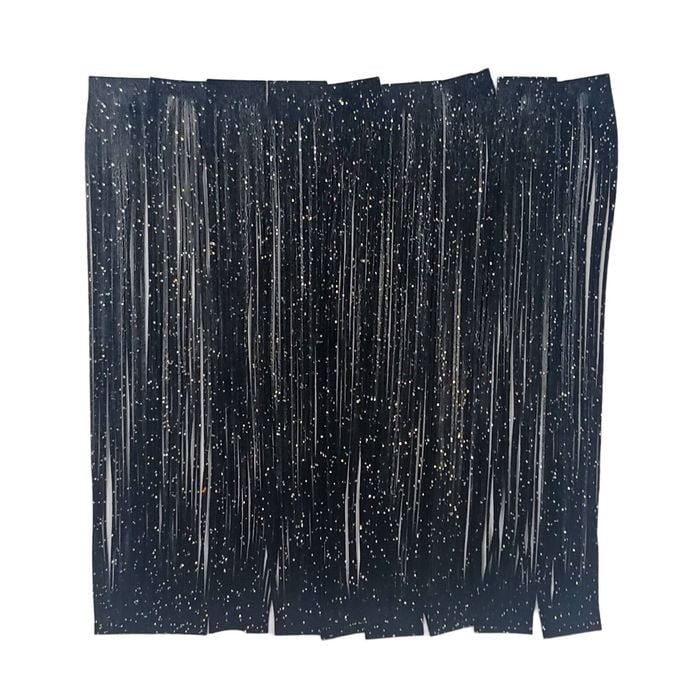 Artizan 22 Strand Silicon Skirting, Black W Silver Flake, Qty 20
